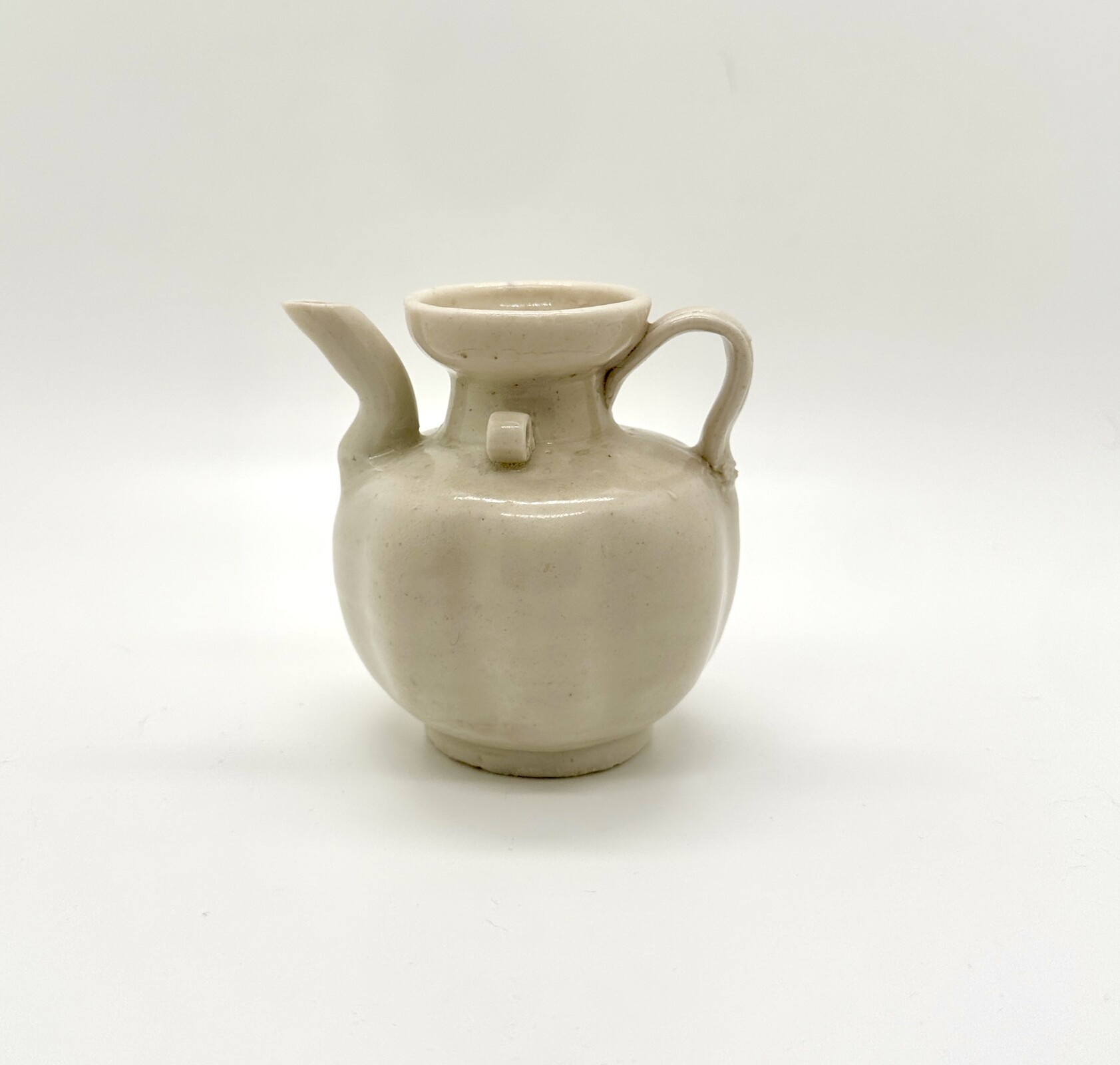 宋時代 磁州窯白無地茶碗（宋時代） 磁州窯壽字白釉茶碗(