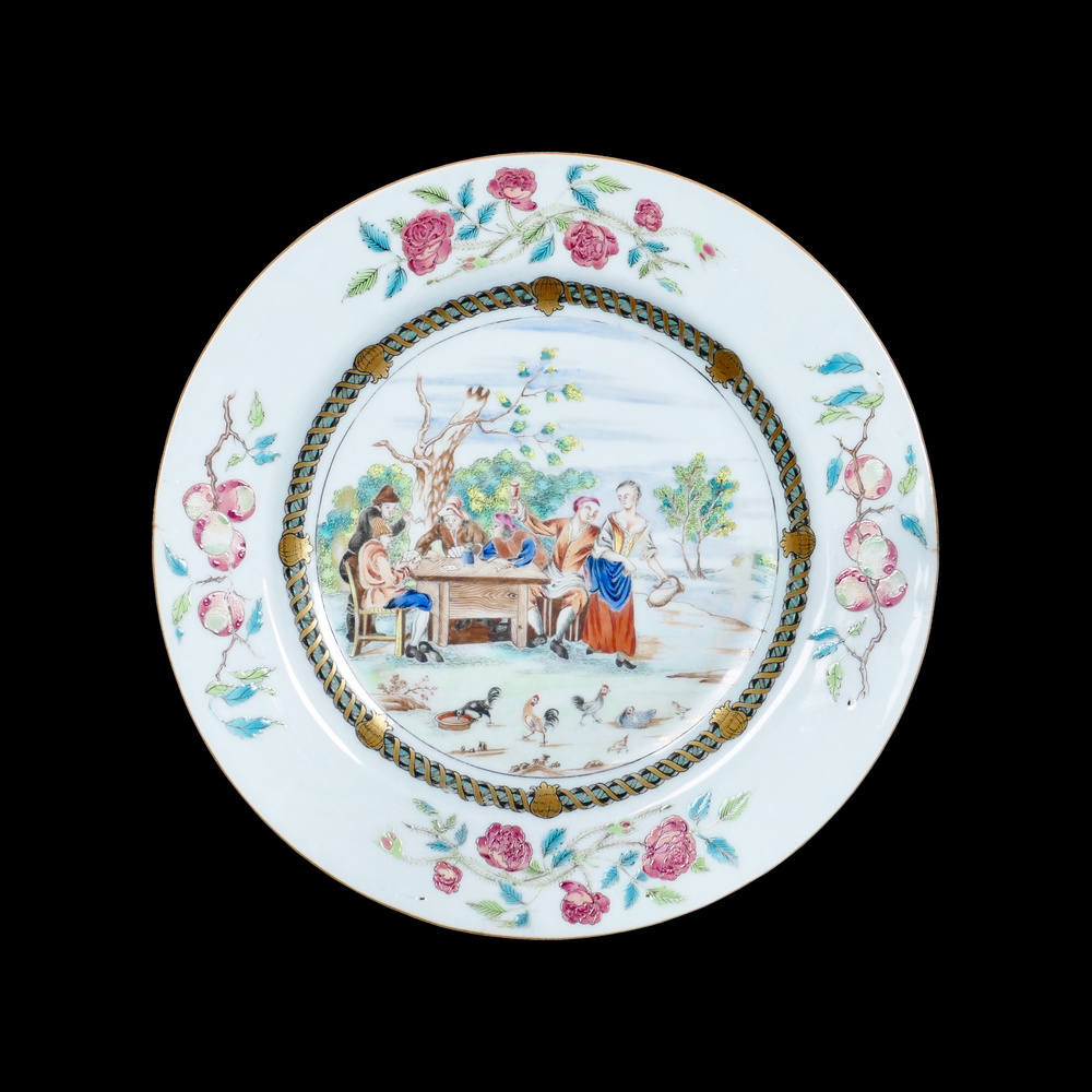 A famille-rose dish