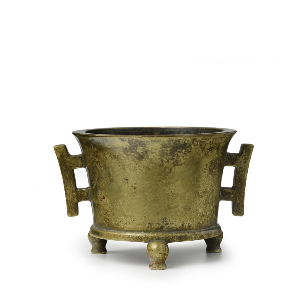A gilt-bronze incense burner