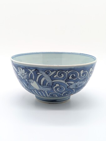 中国美術 青花 麒麟紋 高碗 φ20.5cm(LC254) 中国美術 青花 麒麟紋 高碗 φ20.5cm(LC254)