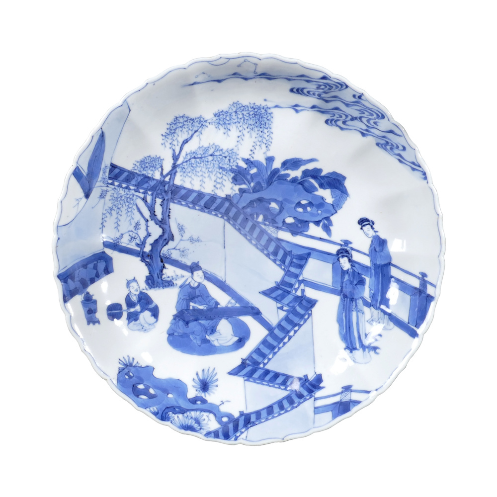 BFE 16b kangxi blue and white porcelain dish