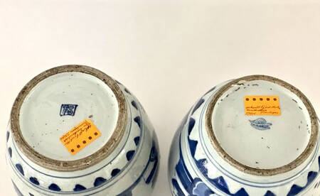 明萬歴時代　【大明萬歴年製】在銘　五彩祥瑞唐花龍鳳文壺　紅綠彩花瓶(B-78) 明萬歴時代 【大明萬歴年製】在銘 五彩祥瑞唐花龍鳳文