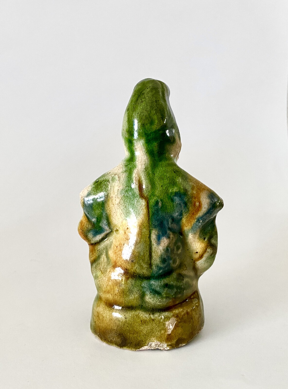 EF 26/27 Two miniature sancai glazed figures of foreigners