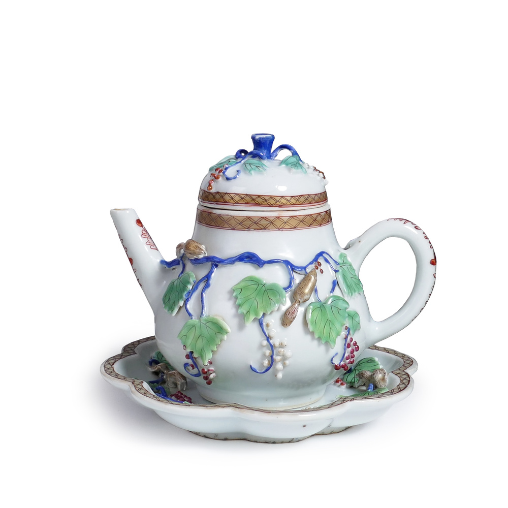 PFR 01 polychrome teapot with stand
