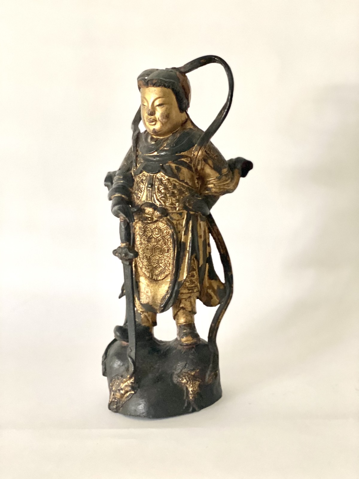 EA498 時代物【金工家 凌珉 作】銅製「猩々像」高19cm 重2.4kg・銅