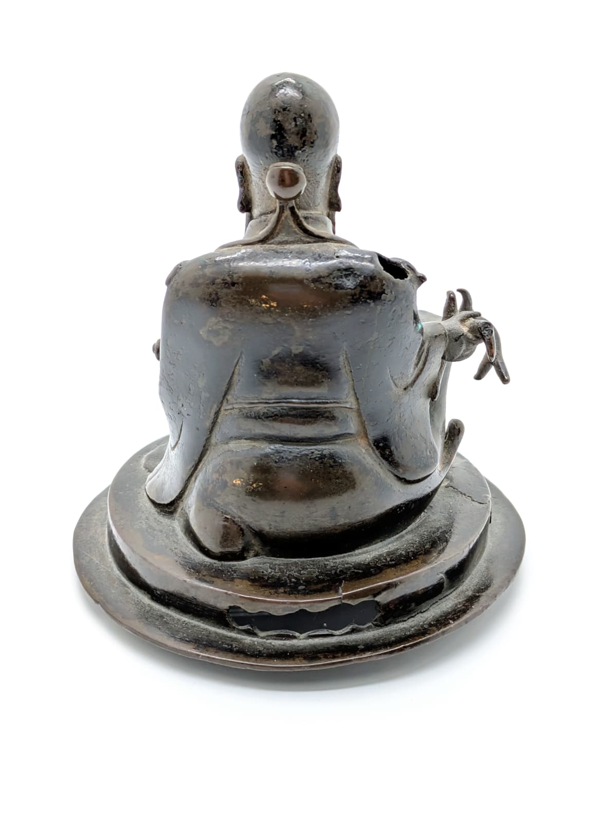 WF 50 A parcel-gilt bronze group of Shoulao and deer